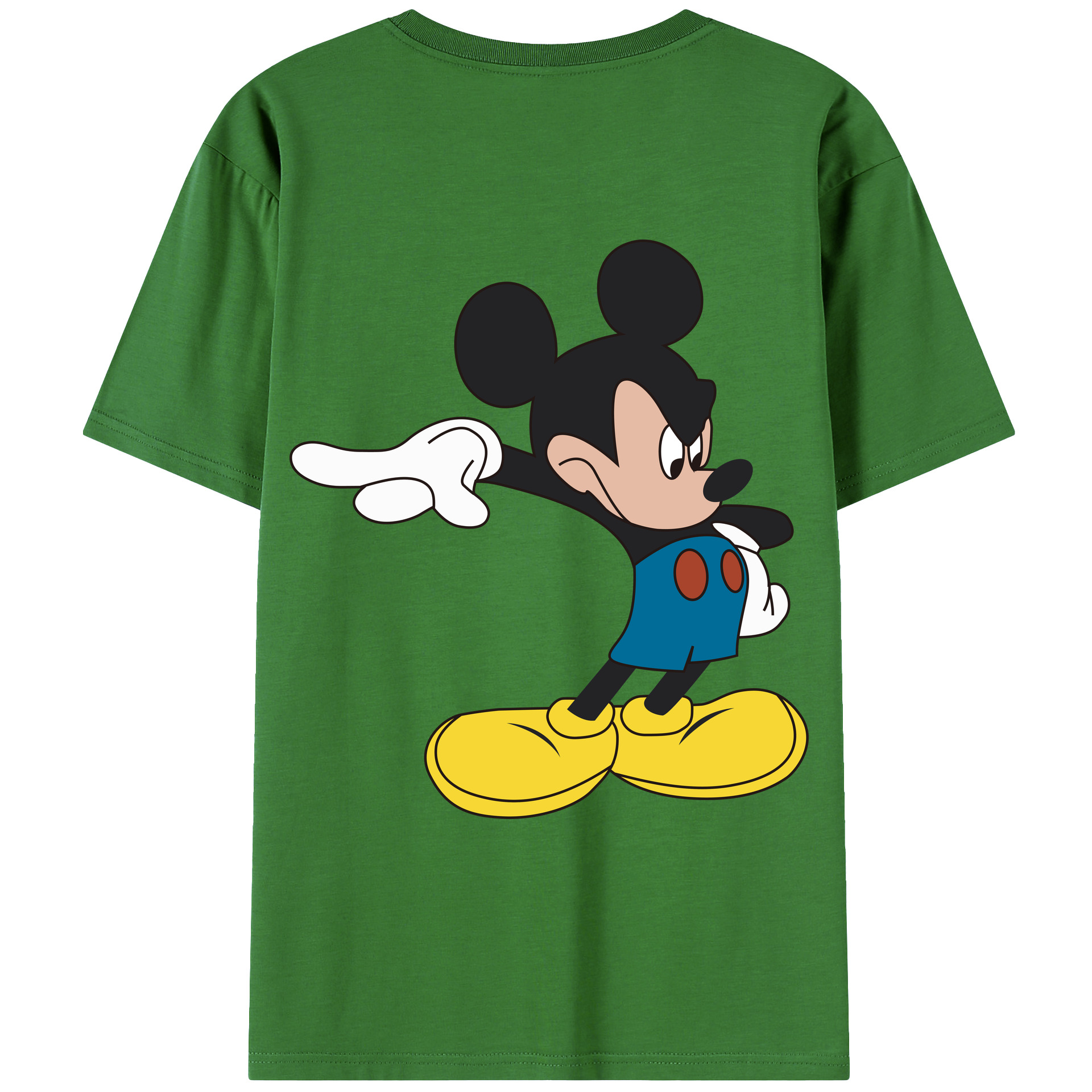 （画像用） ミッキーマウス Mickey Mouse レディース半袖Tシャツ(バックプリント)